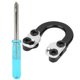 thumbnail image 1 of Archery D Loop Ring Archery Metal D Ring Arco Cadena de protección Hebilla Arco de liberación Hebilla Accesorios de Arco Compuesto(Negro) Unbranded 2715200071112, 1 of 7