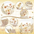 thumbnail image 3 of Fall Wildflower Party Decoration Supplies Brown Floral Paper Plates Napkins Cups Butterfly Flower Tablecloth for Autumn Thanksgiving Birthday Wedding, 3 of 4