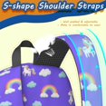 thumbnail image 5 of Unicorn and Rainbow Purple Pattern 17" Waterproof Oxford School Backpacks for Teens, S-Shape Padded Straps, for School, Travel, Hiking, Camping, 5 of 5