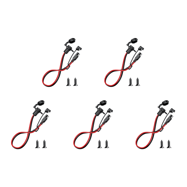 Cable de Alimentación Extensión SAE A SAE 12AWG Rojo para Motocicleta Btafrte
