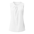 thumbnail image 2 of KaLI_store Tank Tops Womens Tank Tops Crewneck Loose Fit Basic Solid Color Casual Summer Sleeveless Shirts White,L, 2 of 5