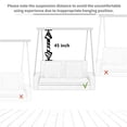 thumbnail image 6 of YYAo 2-Person Wicker Hanging Porch Swing with Chains, Cushion, Pillow, Rattan Swing Bench for Garden, Backyard, Pond. (Gray Wicker, Blue Cushion), 6 of 10