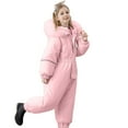 thumbnail image 4 of Otqutp Girls 𝗢nesie Ski Jumpsuit One Piece Windproof Winter Snowsuit Outdoor Snowboarding Ski Suits Thick Warm Outerwear, 4 of 8