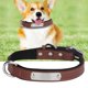 thumbnail image 5 of Collar de perro suave, Collar ajustable para mascotas con etiqueta de identificación de perro de cuero PU, calidad superior Jadeshay A, 5 of 8