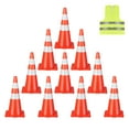 thumbnail image 1 of Costway 10 Pack Traffic Safety Cones 28" Parking Cones with Reflective Collars Safety Vest, 1 of 10