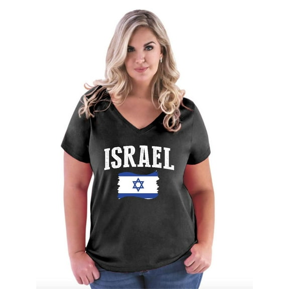 Normal is Boring - Women's Plus Size V-neck T-Shirt, up to Size 28 - Israel