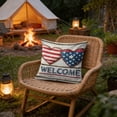 thumbnail image 4 of romoty 4th of July Patriotic Pillow Covers 18"x18", Individual Independence Day Kittens and Gnomes Throw Pillow Case, Square Decorative Cushion Cover for Home Sofa Couch Farmhouse Decor, 4 of 6