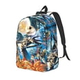 thumbnail image 1 of Goofa The Nightmare Before Christmas Pattern Durable Canvas Daypack - High-Quality Vintage Backpack, Compact & Versatile for Travel and Everyday Use-Medium, 1 of 5