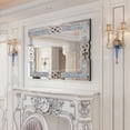 thumbnail image 2 of LUVODI Crushed Diamond Wall Mirror Decorative Mirror Home Living Room Decor 35x 24in Rectangle, 2 of 8