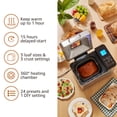 thumbnail image 3 of Máquina para hacer pan Elite Gourmet con bandeja cerámica de 2 lb y 19 funciones, 3 of 7