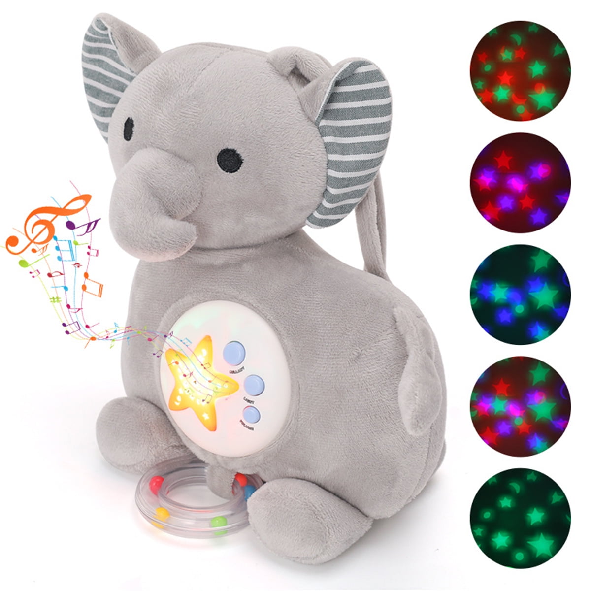 Baby Sleep Soother White Noise Sound Machine Star Projector Night