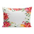 thumbnail image 1 of BOSDECO Beautiful Watercolor Border Leaves Branches Fir Tree Christmas Balls Pillowcase Pillow Cover Cushion Case 20x30 inch, 1 of 1