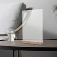 thumbnail image 4 of Raindrops Clear Acrylic Sign Holder With Wood Base A4 Picture Photos Display Stand Up Paper Display Stand Restaurant Table Top Sign Holder For Office Store Hotel, 4 of 8