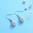 thumbnail image 4 of Tiny Crystal Ball Stainless Steel Cremation Earring for Women Keepsake Memorial Urn Jewelry for Ashes of Loved Ones, 4 of 6