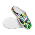 thumbnail image 3 of KLL Colorful Tie Dye Stained Glass Pattern Adult Unisex Cozy Slippers,Fuzzy Slip-on Slippers TPR Sole Slippers Comfort Plush Home Footwear for Indoor & Outdoor-8, 3 of 7