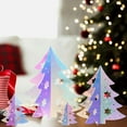 thumbnail image 5 of Christmas Tree Colorful Acrylic Christmas Tree Iridescent Small 3D Christmas Tree For New Year Festival Holiday Winter Party Home Office Decoration Christmas Gift, 5 of 8