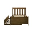thumbnail image 3 of Max & Lily Twin Bed Frame with Trundle, Classic Solid Wood Platform Bed with Storage, 3 of 8