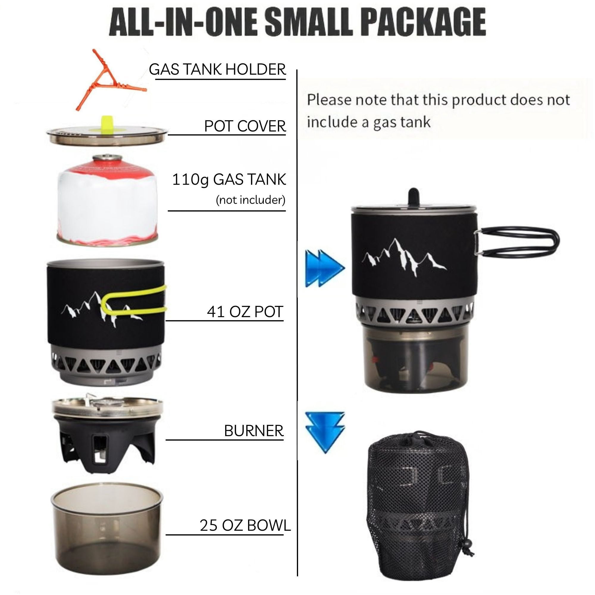 VFM Backpacking Stove, Portable Camping Stove with Windproof and Aluminum Alloy burner, High altitude reactor gas furnace, Outdoor Propane Cooking Gear, Jet Burner Set
