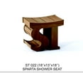 thumbnail image 4 of Grade-A Teak Wood Sparta Shower Seat 18" Outdoor Patio Stool Bench, 4 of 4
