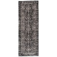 thumbnail image 5 of 8' Gray and Ivory Abstract Runner Rug, 5 of 5