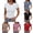 Womens Tops Pink, variant on Versatile Tight T Shirts for Women High Round Neck Short Sleeve Slim Sexy Top Shirt Red XXL