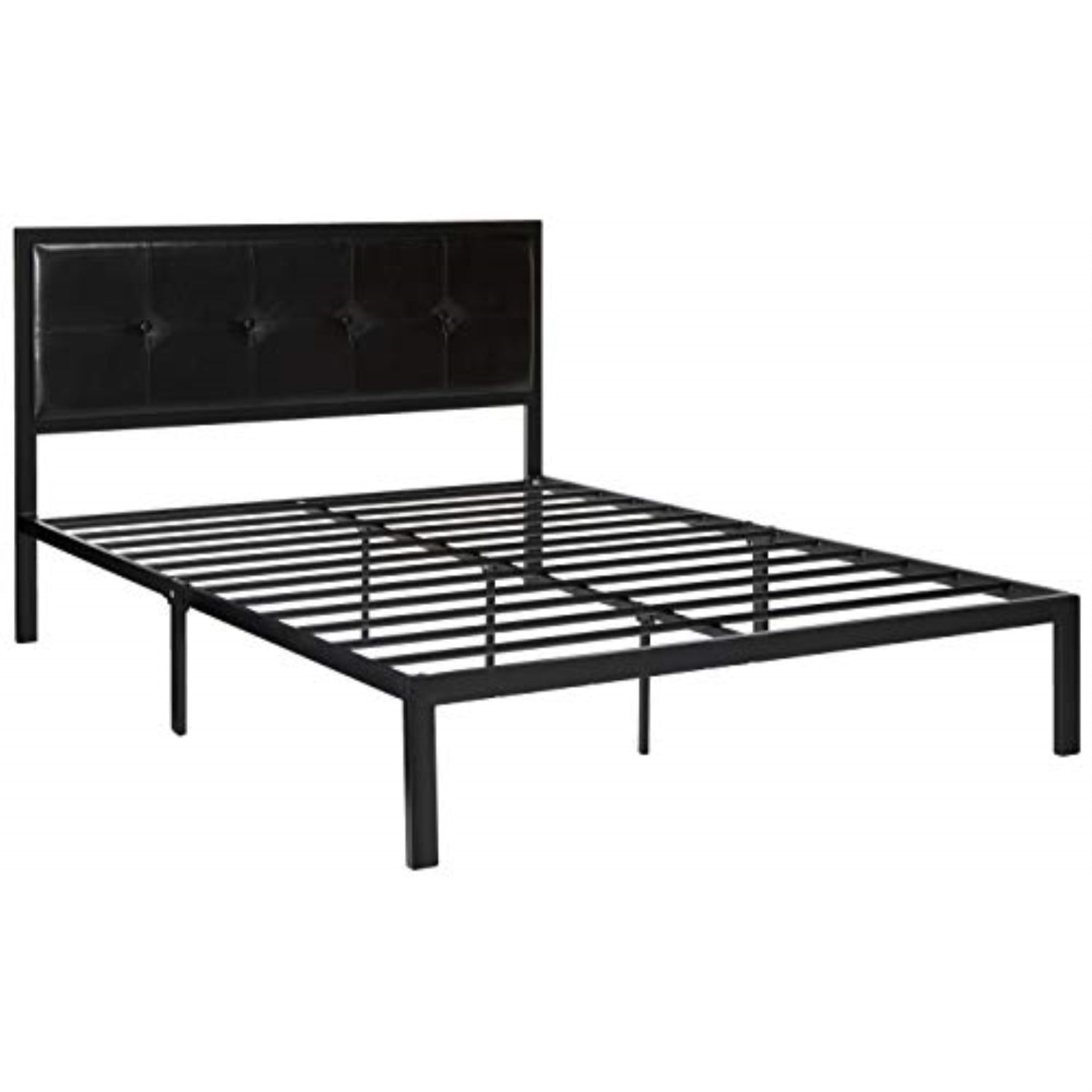 Zinus Cherie Faux Leather Classic Platform Bed Frame with Steel Support