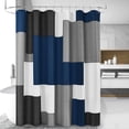 thumbnail image 5 of Blue Shower Curtains for Bathroom Black and White Modern Shower Curtain Waterproof Cloth Fabric Shower Curtains for Bath Decor, Machine Washable 72 x 72 inch Long, 5 of 6