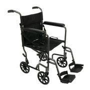 Lightweight Folding Transport Wheelchair with 19" Wide Seat Walmart