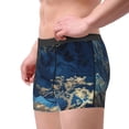 thumbnail image 2 of Yiaed Golden Blue Mountains Print Men's Soft Cotton Boxer Shorts Breathable Boxers Underwear Moisture-Wicking Underwear Stretch Boxer Briefs for Man-Large, 2 of 5