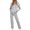 Grey, variant on Women 2 Piece Outfits Long Sleeve Long Pants Full Zip Up Loose Fit Hooded Coat,Comfort Sweatsuits for Women, Pajama Set for Women,Size:3XL
