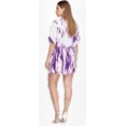 thumbnail image 2 of HAPPY BAY Women's Summer Loungewear OverSize Caftan Knee Length Housecoat 2X-3X Purple Pebble_AC860, 2 of 4