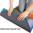 thumbnail image 3 of Colorful Tie Dye Mandala Pattern Hot Yoga Mat Towel Non Slip for Hot Yoga - Quick-Drying Yoga Mat Cover with 4 Corner Pockets with Travel Bag - Hot Yoga Towel Non Slip 74"x26", 3 of 6