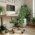 thumbnail image 3 of SCRAWLGOD St. Patrick's Day Breathable Office Chair Covers Easy to Install Stain Resistant Desk Rotating Chair Slipcovers Anti-Dust Chair Protector, Four Leaf Clover Beer Rainbow Green, L, 3 of 7