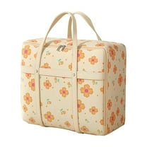 Oggfader Heavy Duty Extra Large Storage Bag with Reinforced Handles, Double Zipper - Collapsible Non-Woven Fabric for Clothes, Christmas Decorations, Moving - Orange (1 Pack)