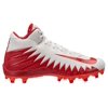 Nike Alpha Menace Varsity Mid BG Youth Cleats, White/University Red, 2.5 M US