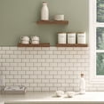 thumbnail image 4 of Ballucci 16" Floating Shelves for Wall, 3-Pack with Invisible Brackets, 6" Deep, Rustic Brown, 4 of 7