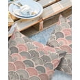 thumbnail image 3 of Outdoor Waterproof Pillow Covers Pack of 2, Pink Boho Vintage Ocean Shell Abstract Style Ethnic Decorative Throw Pillowcases Cushion Covers for Garden Patio Tent Sofa Couch, 16x16 inch, 3 of 8
