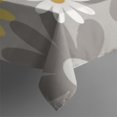 thumbnail image 4 of Gray Daisy Flower Yellow Blooms Pattern Rectangle Tablecloth 60"x120",Waterproof Polyester Rectangle Table Cloth, Wipeable Spillproof Polyester Tablecloth for Dining, Camping, Indoor and Outdoor, 4 of 6
