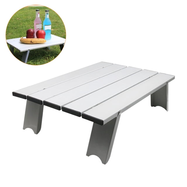 Mesa de camping de aluminio ultraligera con diseño plegable y portátil para aventuras en interiores y exteriores