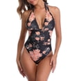 thumbnail image 2 of Dnzceghtig Traje de baño para mujer, bikini con estampado alto, traje de baño para playa, monokini, traje de baño XXL, 2 of 5