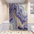 thumbnail image 5 of Shower Curtain and Rug Sets 4pcs Bathroom Sets Includes 12 Free Hooks 66" x 72" Purple Marble Pattern, 5 of 8