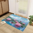 thumbnail image 4 of 2x3 Rug, Lotus Flower Door Mat, Lotus Rug, Lotus Pond Rugs for Entryway, Washable & Non Slip & Soft Low Pile Small Carpet, Indoor Doormat, Lotus Home Decor & Gifts, 4 of 7