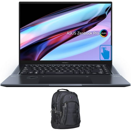 ASUS Zenbook Pro 16X UX7602 Gaming/Business Laptop (Intel i9-13900H 14-Core, 16.0in 60 Hz Touch 4K (3840x2400), GeForce RTX 4070, 32GB LPDDR5 6000MHz RAM, Win 11 Home) with Premium Backpack