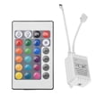 thumbnail image 1 of Control Remoto de 24 Teclas + Controlador LED DC12V Caja RGB Tira Luz IR para 5050 2835, 1 of 5