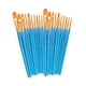 thumbnail image 4 of Juego de 20 pinceles de nailon con mango de madera plano para acuarela Azul, 4 of 9