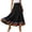 Black, variant on Women's Mexican Rainbow Skirt, Elastic Waist Maxi Skirt, 1PC, L-XXXXXL