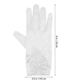 thumbnail image 3 of par de guantes de novia, guantes de satén, guantes para mujer, guantes hasta la muñeca, guantes para vestido de graduación, accesorio de boda, 3 of 7