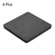 thumbnail image 3 of Protectores de patas de silla para el suelo, paquete de 4, 3.5" - Almohadillas cuadradas de caucho antideslizantes para pisos de madera, sofá (Negro), 3 of 5