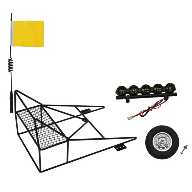 Vogacara Cubo trasero jaula antivuelco estante Control remoto 1:10 simulación actualización neumático techo lámpara conjunto modificación piezas Kits de construcción modelo Tipo 6 Vogacara FN010314-06B