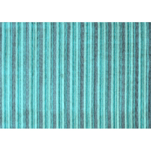 Ahgly Company Indoor Rectangle Abstract Light Blue Contemporary Area Rugs, 2' x 4'